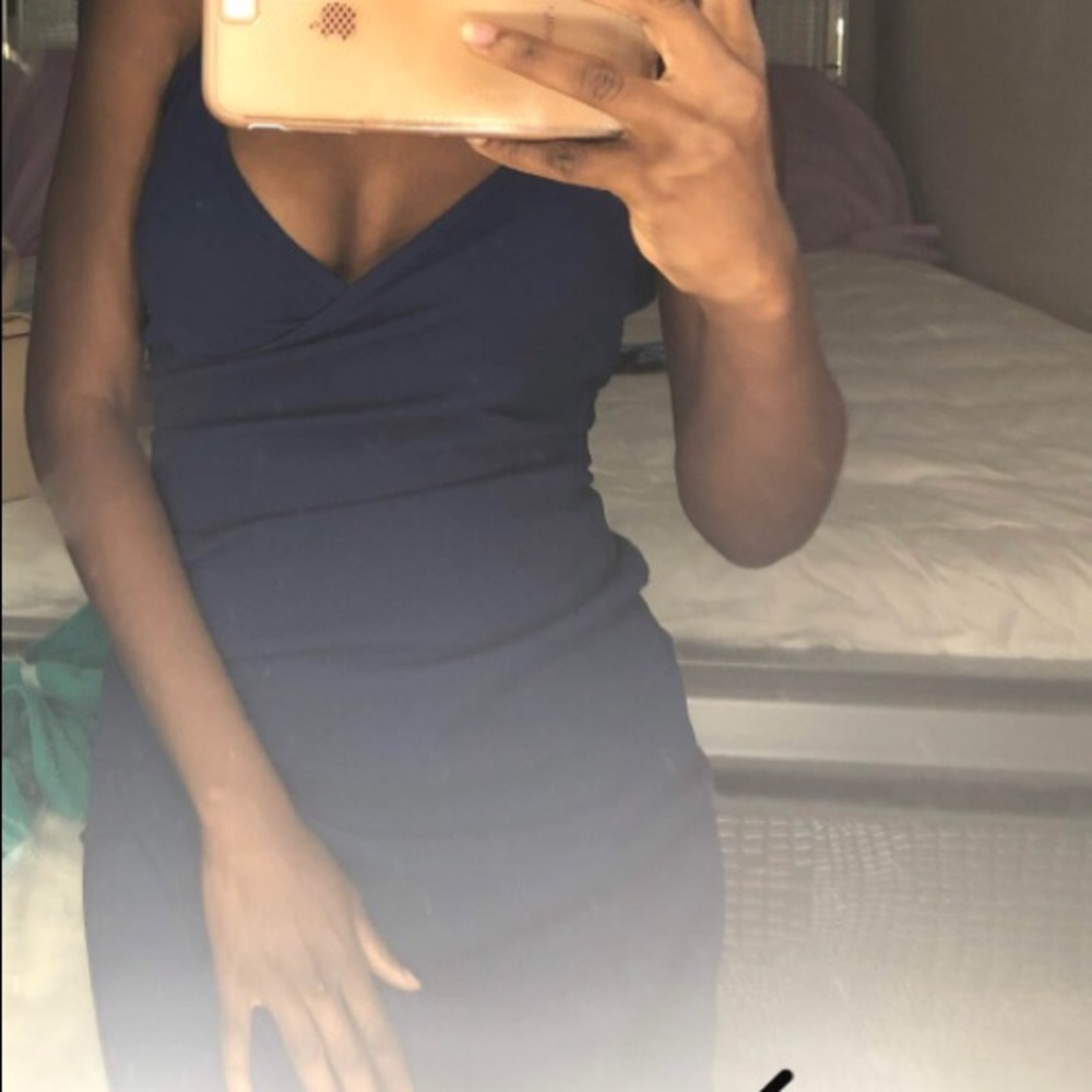 Navy Blue Mini Dress